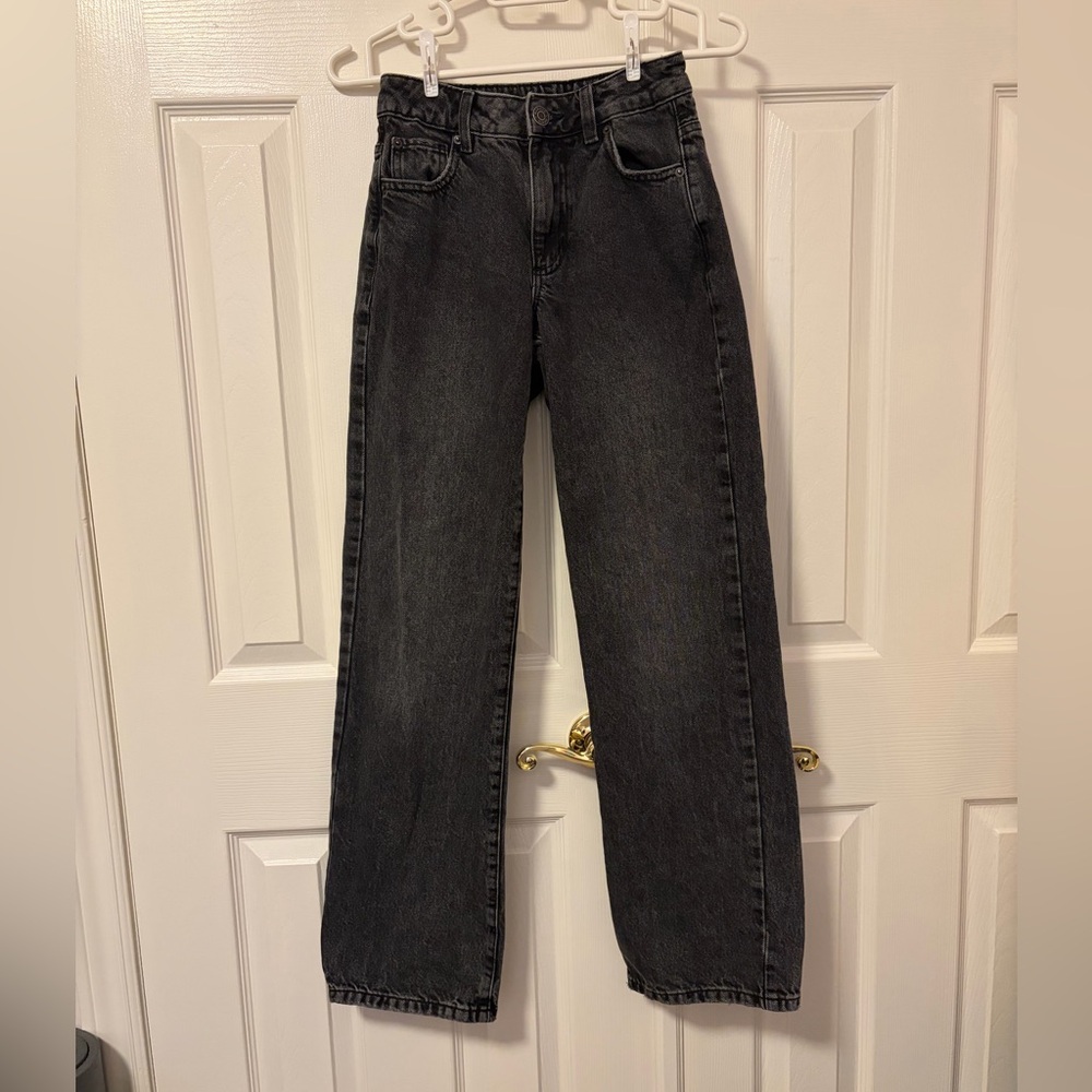Garage Dark Gray Straight Jeans (size 00)